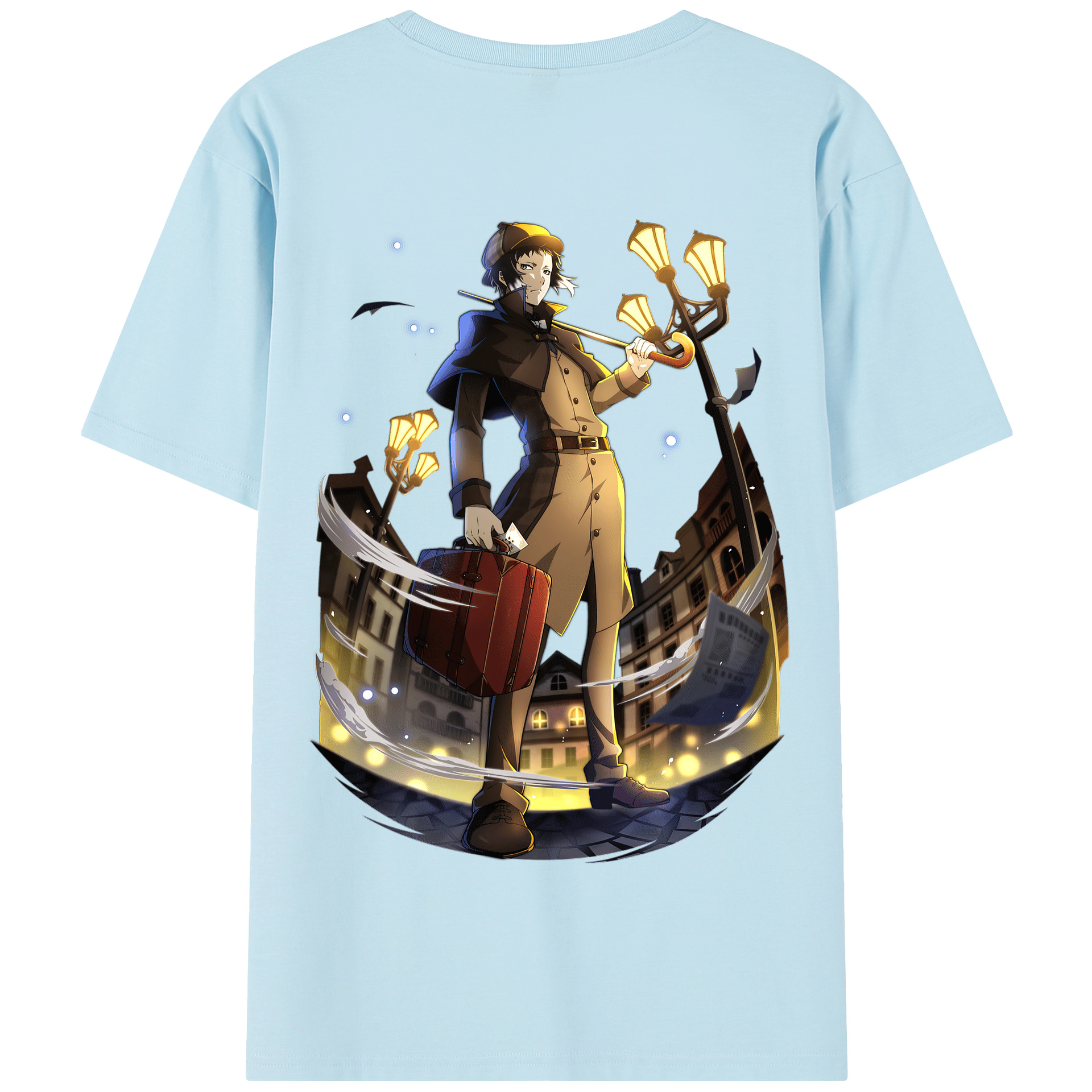 （画像用） 文豪ストレイドッグス Bungo Stray Dogs 綿100％半袖Tシャツ（背面プリント）